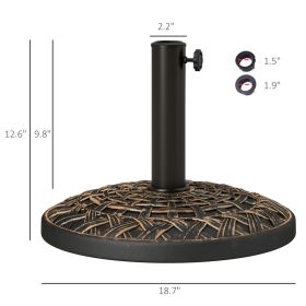 19 Patio Umbrella Base, 26 Lbs Concrete Heavy Duty Umbrella Stand, Round Patio Umbrella Holder For 1.5 1.9 Umbrella Poles For Outdoor, Lawn, Poolside,