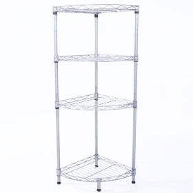 4Tier Wire Shelving Rack Metal Storage Shelf Unit For Laundry Bathroom Kitchen Pantry Closet