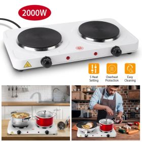 Cooking Electric Heating Plate, 2-burner Electric Stove, 2000 Watt Portable Electric Stove, Glass Stove, Easy To Clean, Suitable For RV&home&camping 1