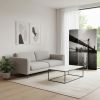 72" Gray Canvas Folding Three Panel Screen Room Divider