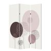 72" Green Canvas Folding Three Panel Screen Room Divider