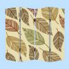 84" Brown Canvas Folding Four Panel Screen Room Divider