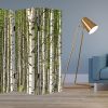 84" Green Canvas Folding Four Panel Screen Room Divider