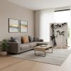 72" Black And White Canvas Folding Three Panel Screen Room Divider