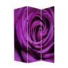 72" Pink Canvas Folding Three Panel Screen Room Divider