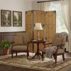 72" Brown Iron Folding Three Panel Screen Room Divider
