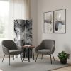 72" Black And Blue Canvas Folding Three Panel Screen Room Divider