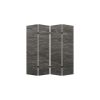 84" Gray Canvas Folding Four Panel Screen Room Divider