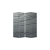 84" Gray Canvas Folding Four Panel Screen Room Divider