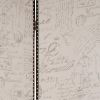 84" Beige Fabric Folding Four Panel Screen Room Divider