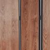 71" Brown Wood Folding Three Panel Screen Room Divider