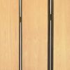 71" Natural Wood Folding Three Panel Screen Room Divider
