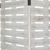 72" White Solid Wood Panel Screen Room Divider