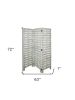 72" White Solid Wood Panel Screen Room Divider