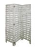 72" White Solid Wood Panel Screen Room Divider