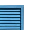 67" Blue Wood Folding Three Panel Screen Room Divider