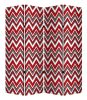 84" Red And Gray Canvas Folding Four Panel Screen Room Divider