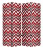84" Red And Gray Canvas Folding Four Panel Screen Room Divider