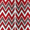 84" Red And Gray Canvas Folding Four Panel Screen Room Divider