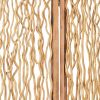69" Brown Solid Wood Panel Screen Room Divider