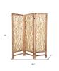 69" Brown Solid Wood Panel Screen Room Divider