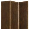 72" Bronze Folding Three Panel Screen Room Divider