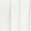 84" White Faux Leather Folding Four Panel Screen Room Divider