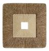 Set of Two Brown Abstract Geometric Sandstone Square Hanging Wall Decor