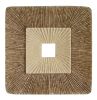 Set of Two Brown Abstract Geometric Sandstone Square Hanging Wall Decor
