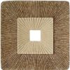 Set of Two Brown Abstract Geometric Sandstone Square Hanging Wall Decor