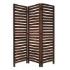 72" Brown Solid Wood Panel Screen Room Divider