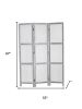 67" Gray Folding Three Panel Screen Room Divider