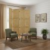 84" Yellow Wood Folding Four Panel Screen Room Divider