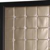 67" Gold Fabric Folding Two Panel Screen Room Divider