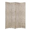 84" Silver Wood Folding Four Panel Screen Room Divider