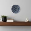 14" X 14" X 2" Gray Round Modern Spiral Wall Art