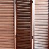 67" Brown Solid Wood Panel Screen Room Divider