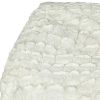 70" X 50" Ivory Faux Fur Plush Throw Blanket