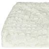 70" X 50" Ivory Faux Fur Plush Throw Blanket