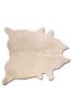 6' X 7' Off White Cowhide Cowhide Print Handmade Area Rug
