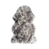 2' X 3' Gray Genuine Sheepskin Animal Print Shag Area Rug