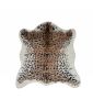 4' X 5' Ivory Black And Brown Faux Fur Animal Print Washable Area Rug