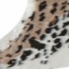 4' X 5' Ivory Black And Brown Faux Fur Animal Print Washable Area Rug