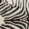 6' X 7' Black And Off White Cowhide Zebra Print Area Rug