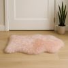 2' X 3' Pink Genuine Sheepskin Shag Area Rug