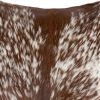 18" Brown and White Cowhide Throw Pillow