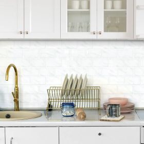 10pcs, Self-Adhesive Tiles 12x12 Inch Vintage 3D Self-Adhesive Backsplash Wall Tiles - High Temperature Resistant Wall Tiles,  For Kitchen, Bathroom,
