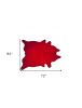 6' X 7' Red Cowhide Area Rug