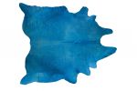 6' X 7' Blue Cowhide Area Rug