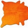 6' X 7' Orange Cowhide Area Rug